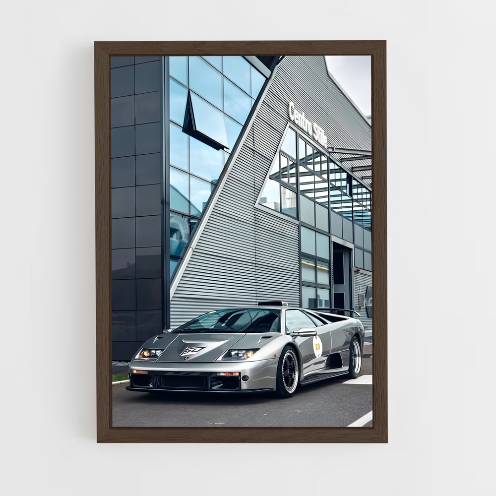 Poster Diablo Silver Lamb – affiche Lamborghini (vue 5)